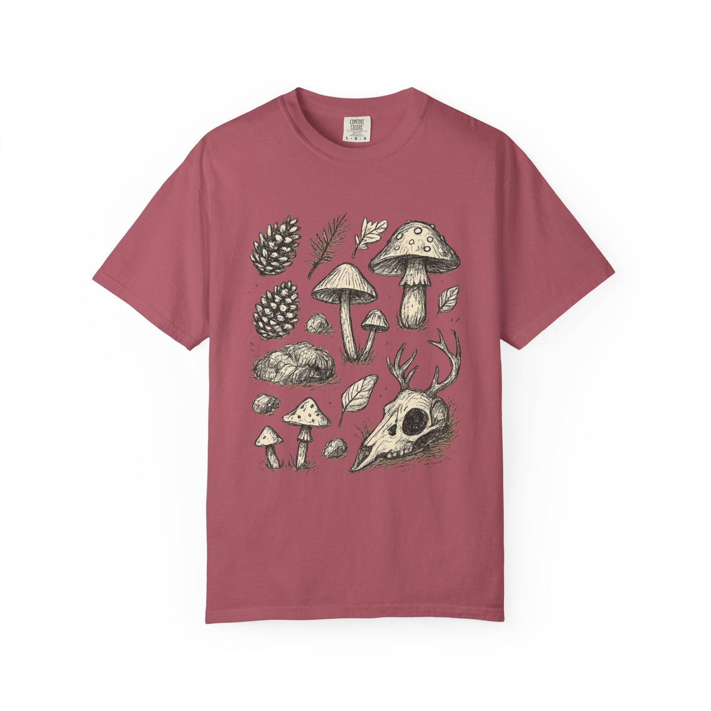 Forest Relic T-Shirt – Forager Skull & Mushroom Graphic Tee | Twistbug