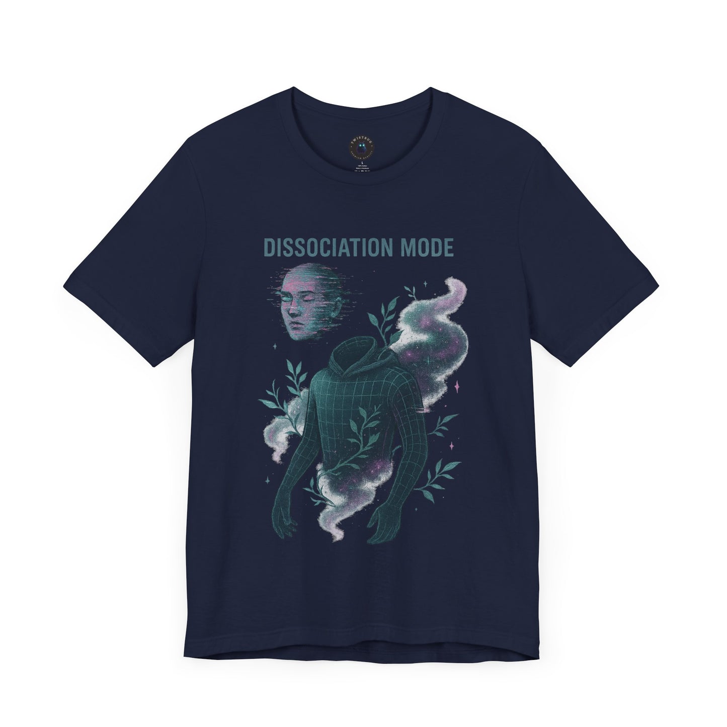 Dissociation Mode Tee – Surreal Floating Face & Wireframe Design | Twistbug