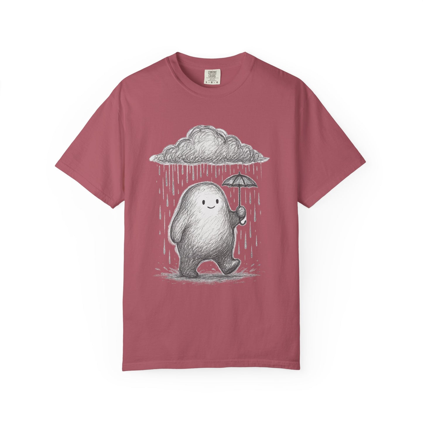 Drizzle Friend T-Shirt – Cute Sad Blob Sketch Graphic Tee | Twistbug
