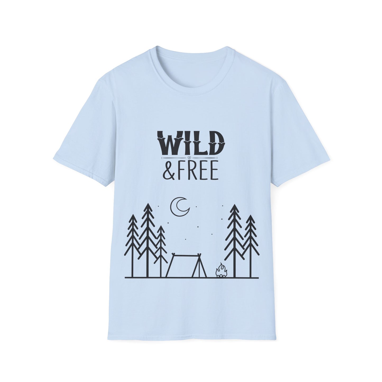 Unisex Wild and Free T-shirt, Adventure Apparel, Camping Shirt, Nature Lover Gift, Outdoorsy Vibes, Summer Wardrobe Essential