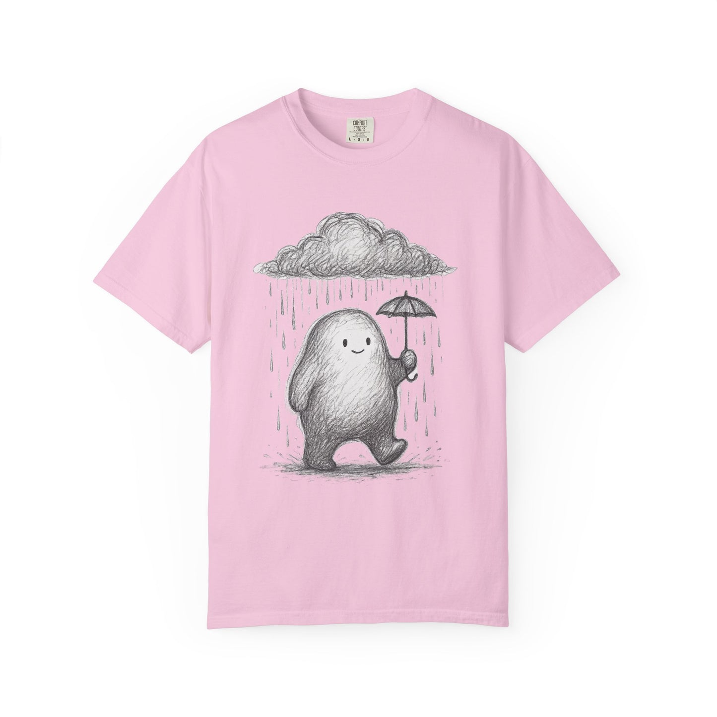 Drizzle Friend T-Shirt – Cute Sad Blob Sketch Graphic Tee | Twistbug