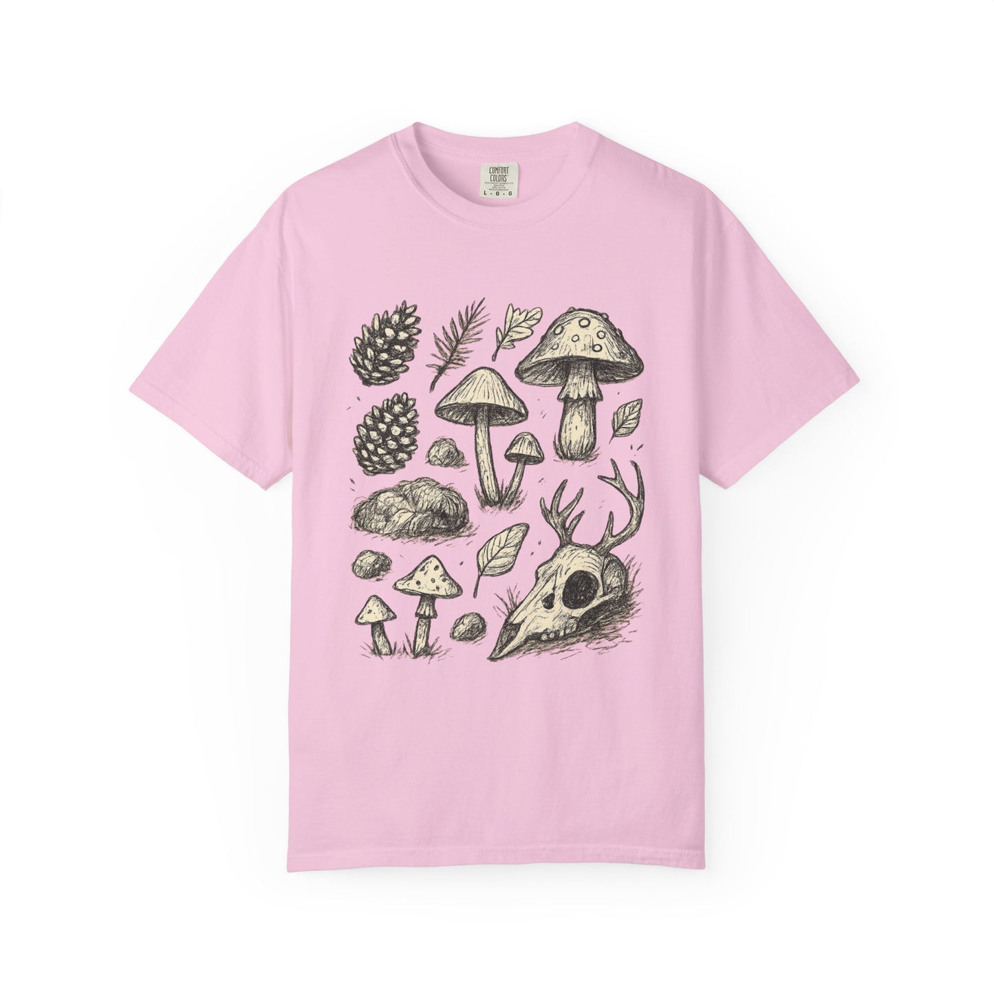 Forest Relic T-Shirt – Forager Skull & Mushroom Graphic Tee | Twistbug