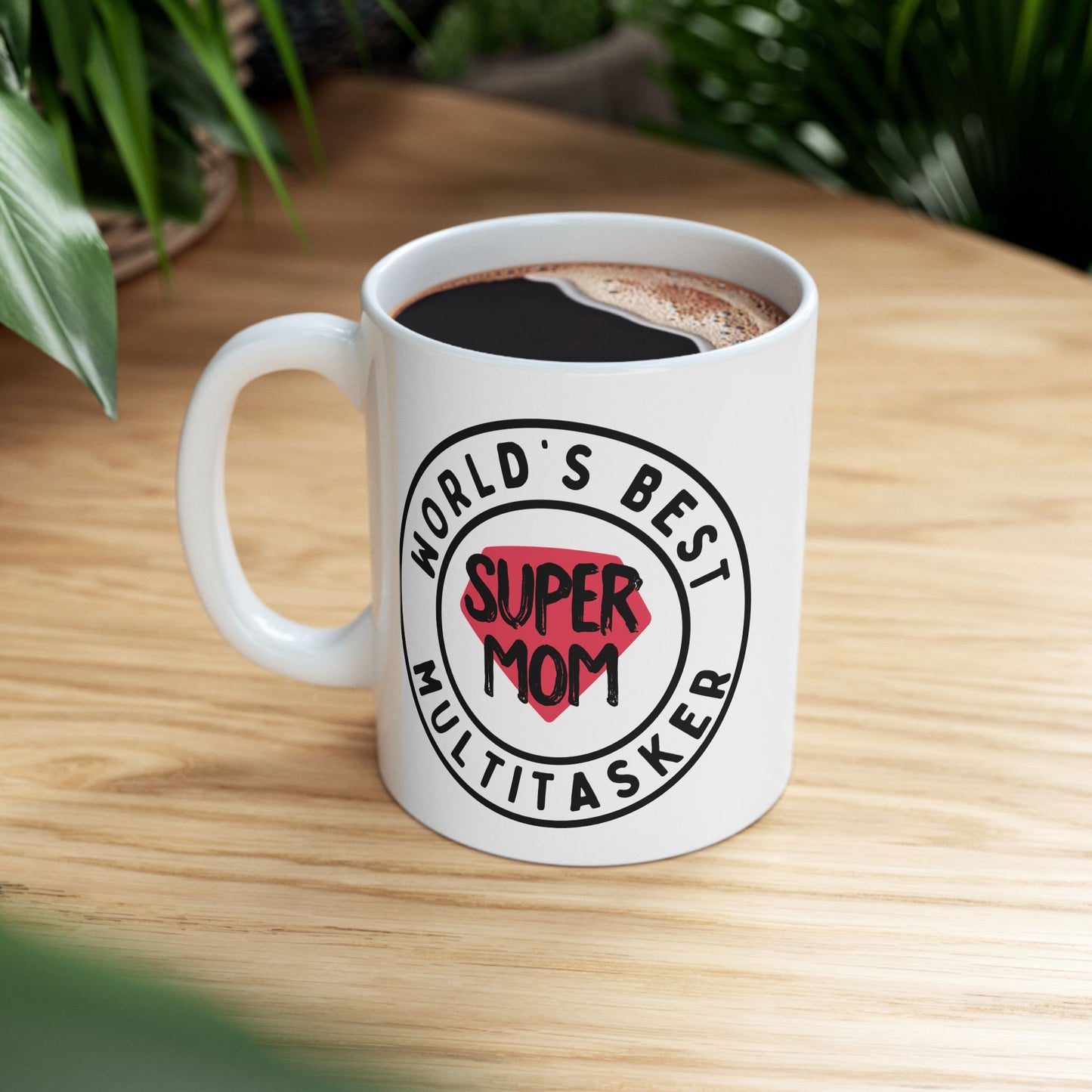 World's Best Multitasker Ceramic Mug - 11oz & 15oz Coffee Cup