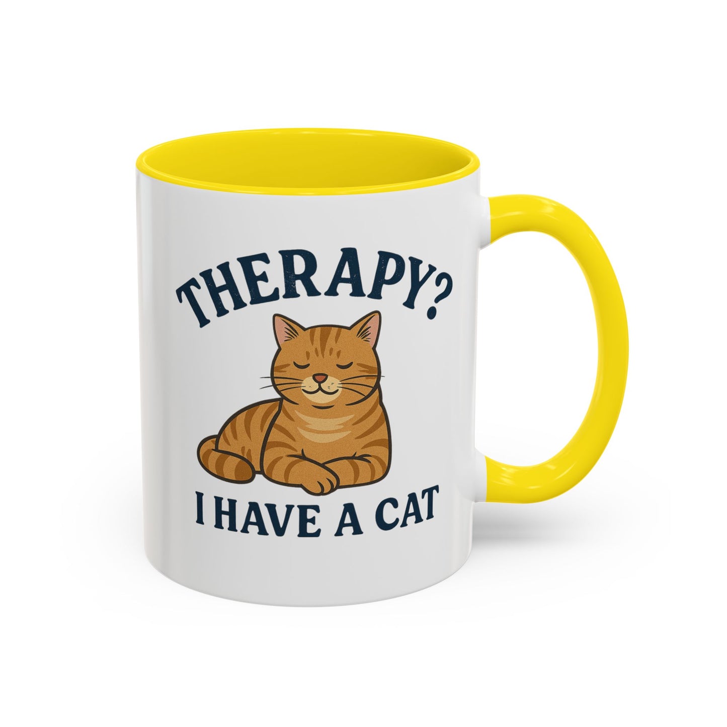 Therapy Cat Mug - Fun Accent Coffee Cup for Cat Lovers