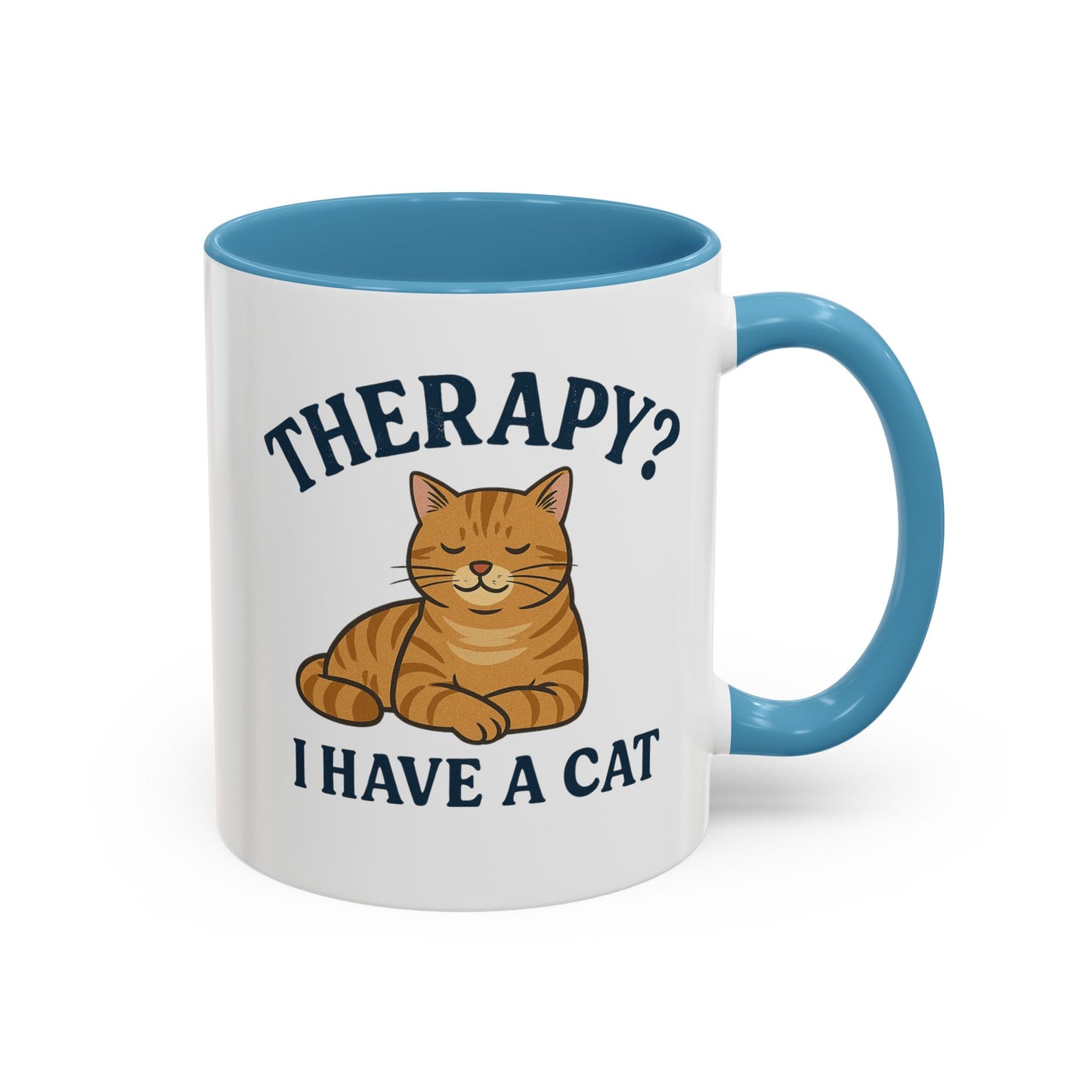 Therapy Cat Mug - Fun Accent Coffee Cup for Cat Lovers