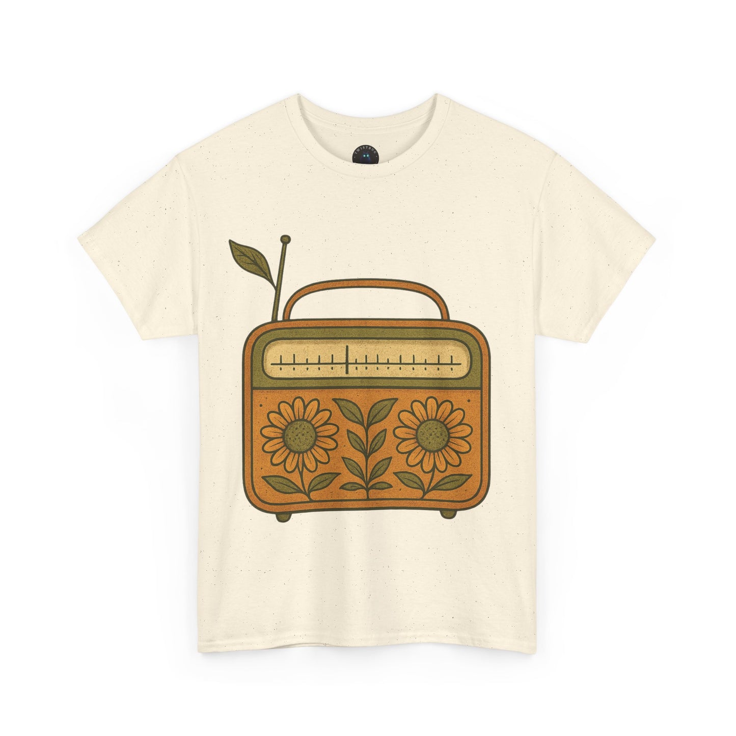 Analog Bloom T-Shirt – Vintage Floral Radio Graphic Tee | Twistbug