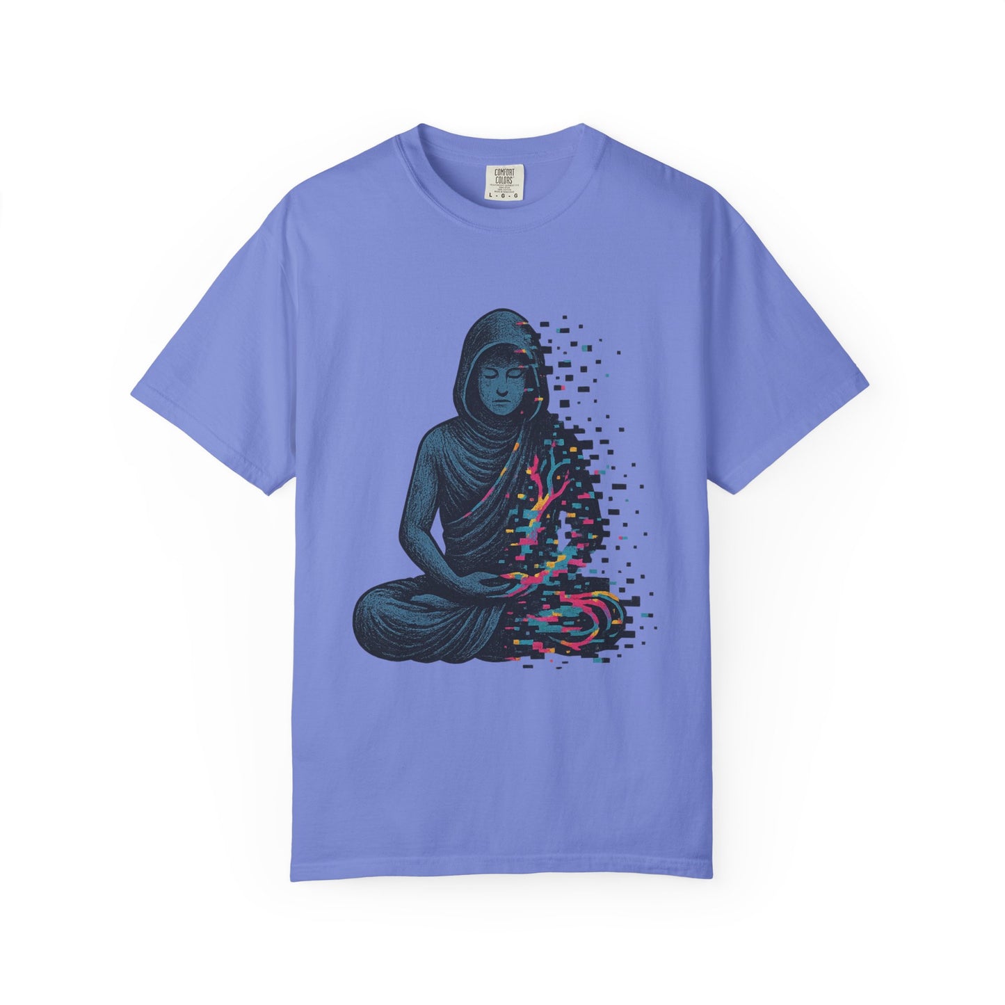 Meditation.exe T-Shirt – Glitching Monk Spiritual Graphic Tee | Twistbug