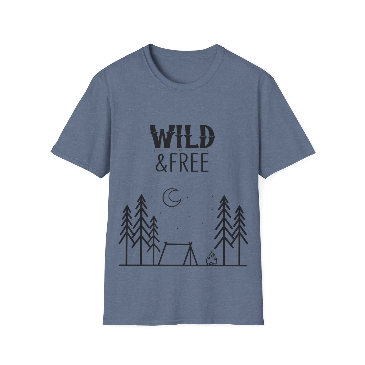 Unisex Wild and Free T-shirt, Adventure Apparel, Camping Shirt, Nature Lover Gift, Outdoorsy Vibes, Summer Wardrobe Essential