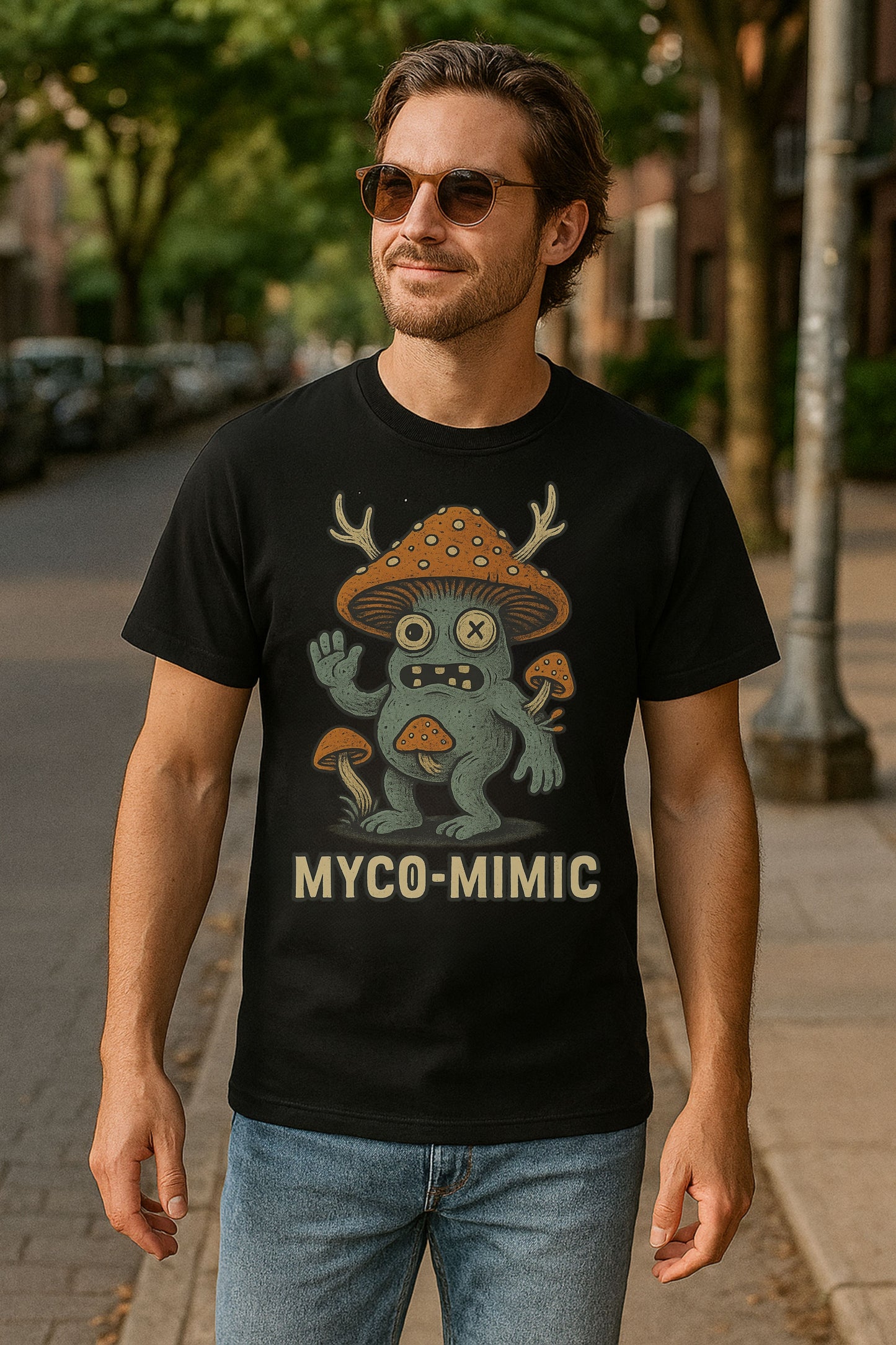 Myco-Mimic T-Shirt – Cute Creepy Mushroom Monster Tee | Twistbug