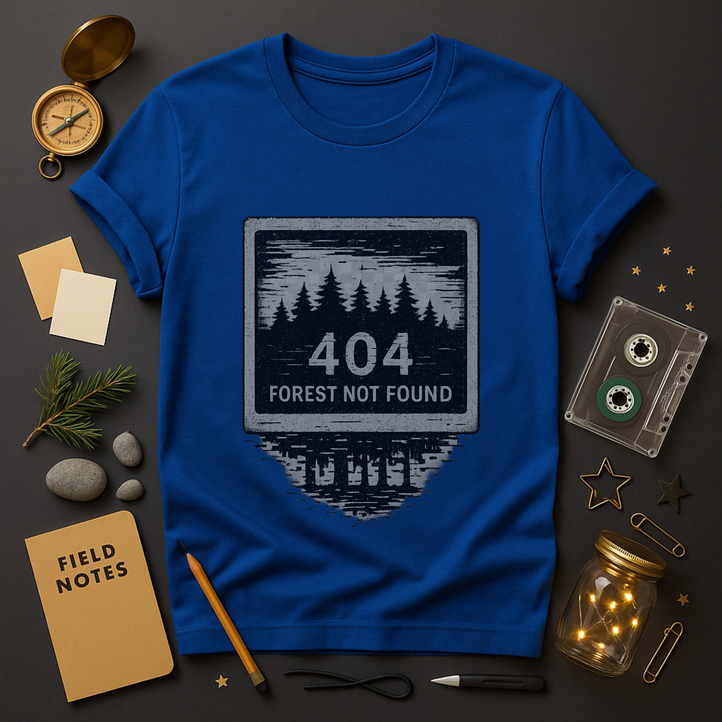 404: Forest Not Found — Retro Computer Glitch T-Shirt