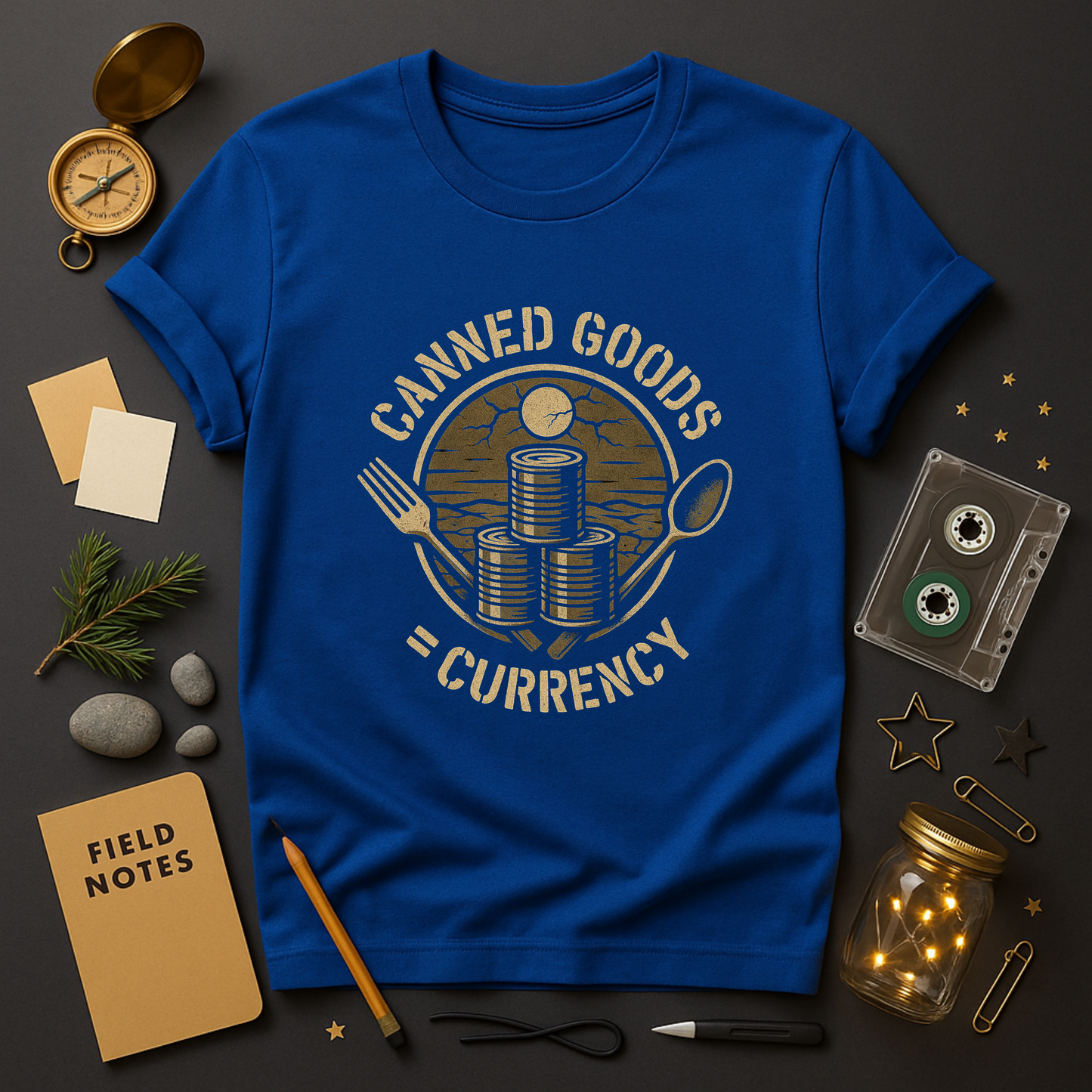 Canned Goods = Currency T-Shirt — Survivalist Symbol Tee