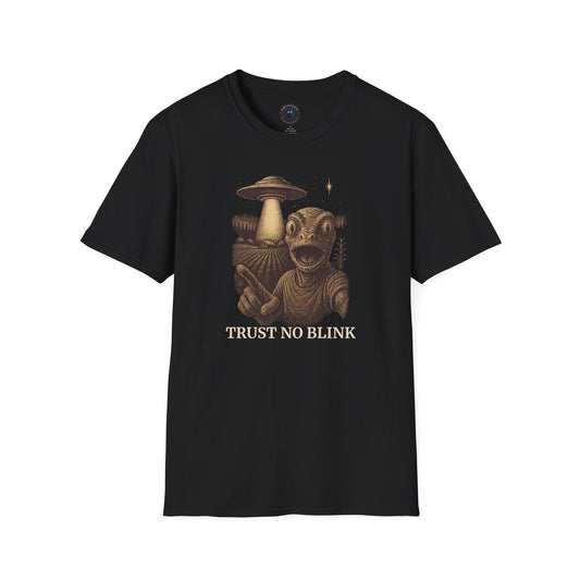 Trust No Blink T-Shirt | Retro UFO Surreal Graphic Tee