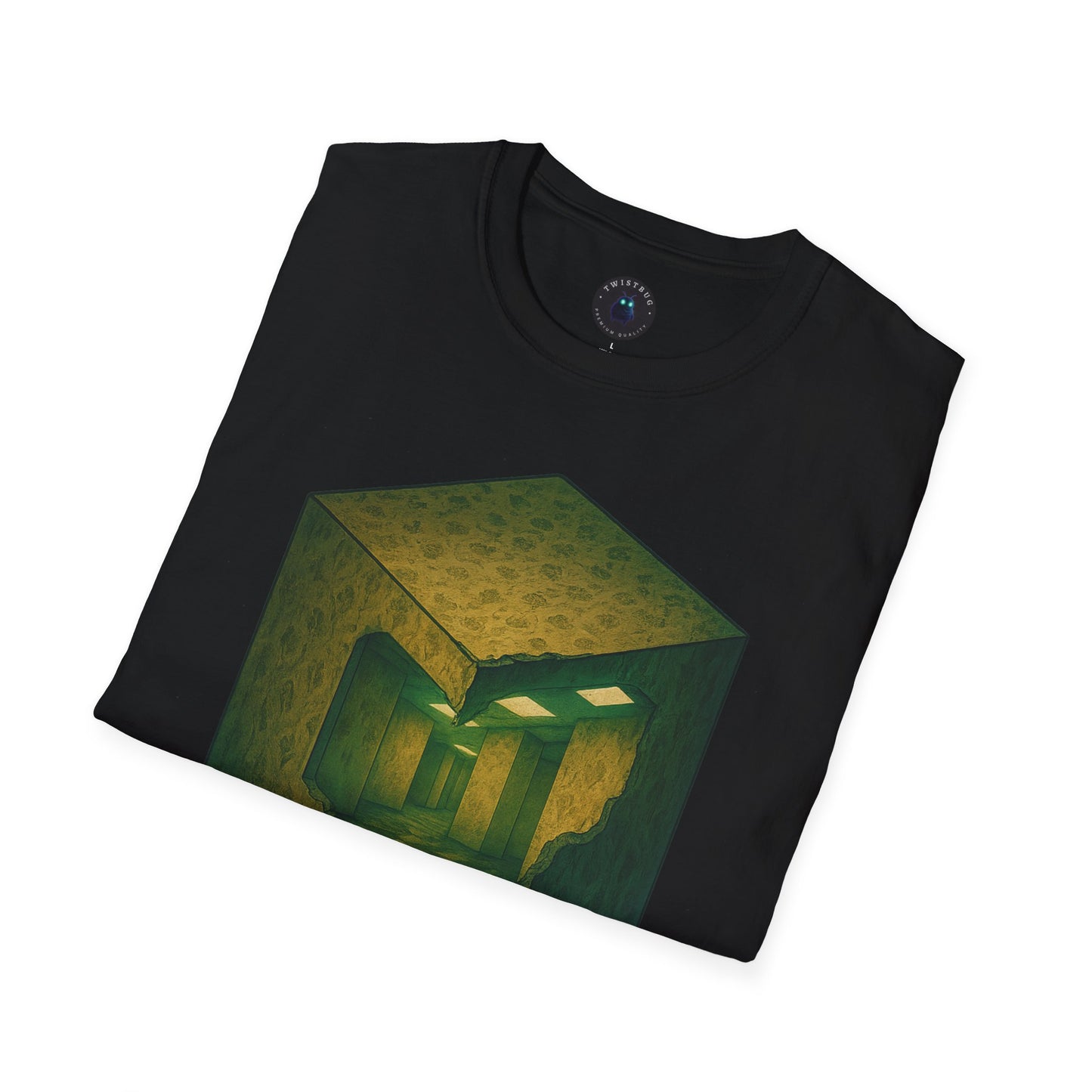 Liminal Cube T-Shirt – Backrooms Hallway Illusion Tee