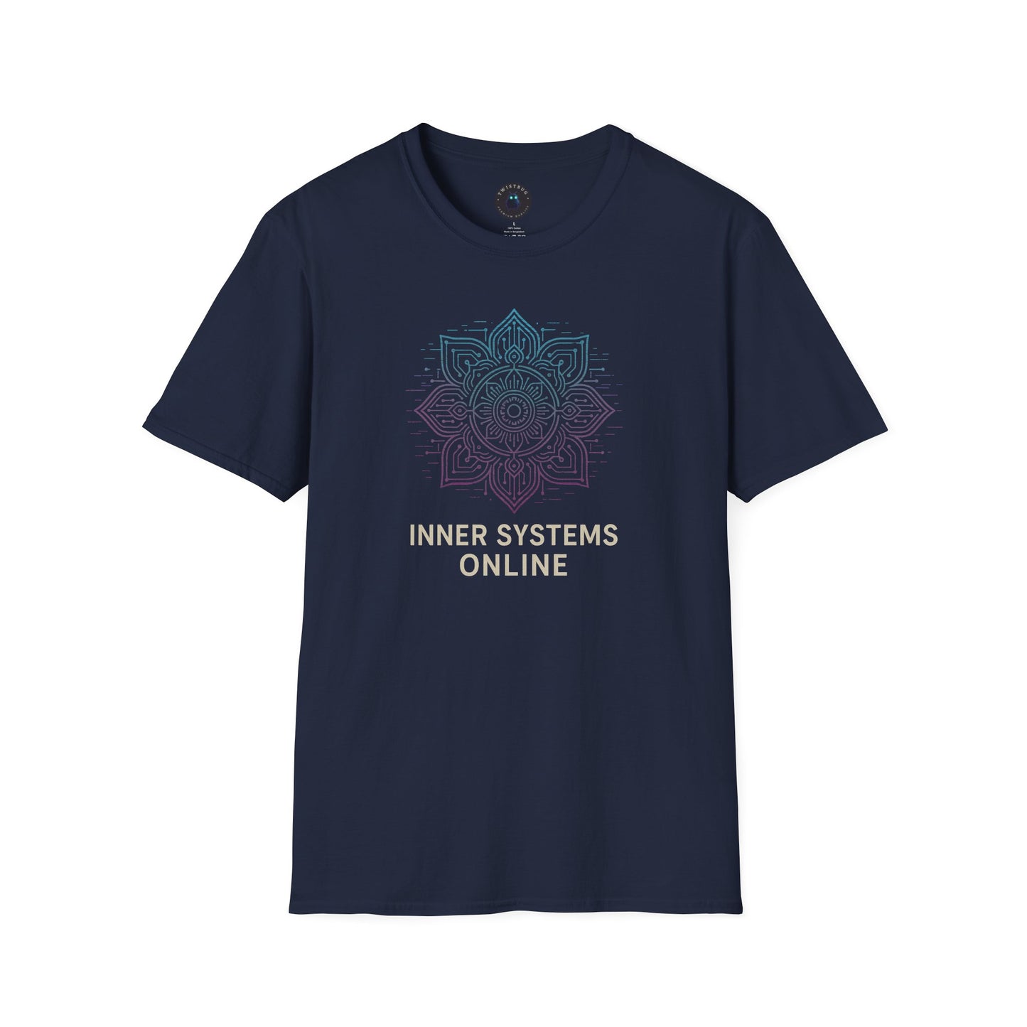 Inner Systems Online T-Shirt – Cyber Mandala Mindfulness Tee