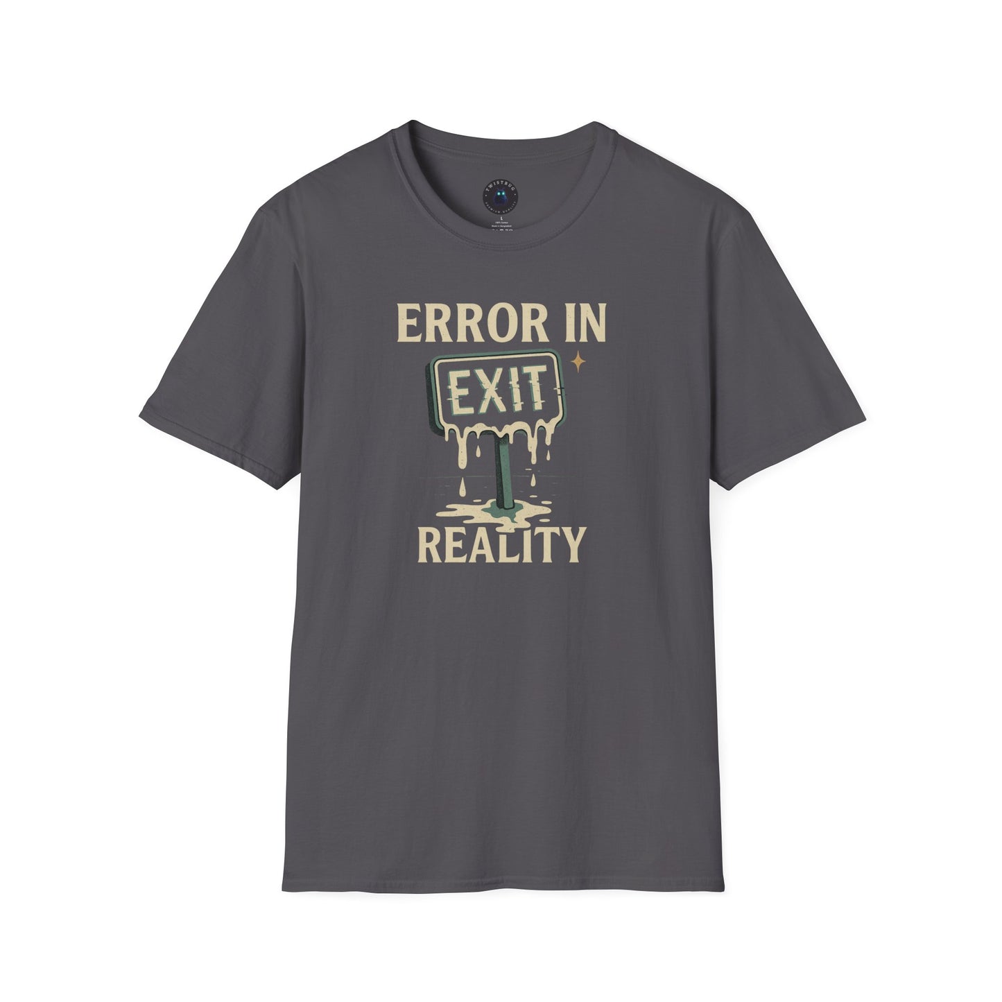 Error in Exit Reality Graphic T-Shirt | Surreal Glitchcore Aesthetic Tee