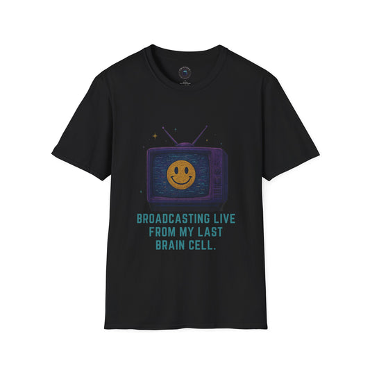 System Awake – Retro Glitch TV Tee | Broadcasting from My Last Brain Cell/Twistbug