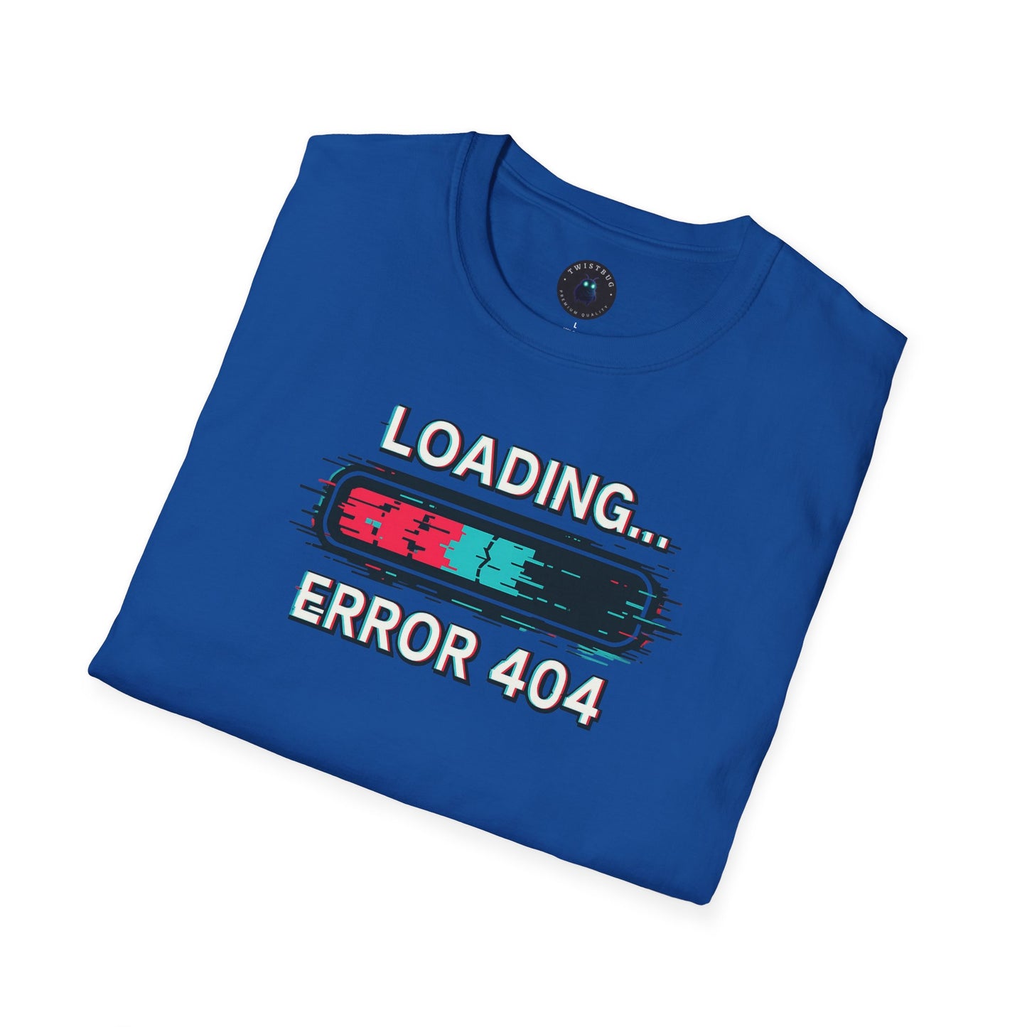 Loading… Error 404 T-Shirt – Glitch Progress Bar Meme Tee