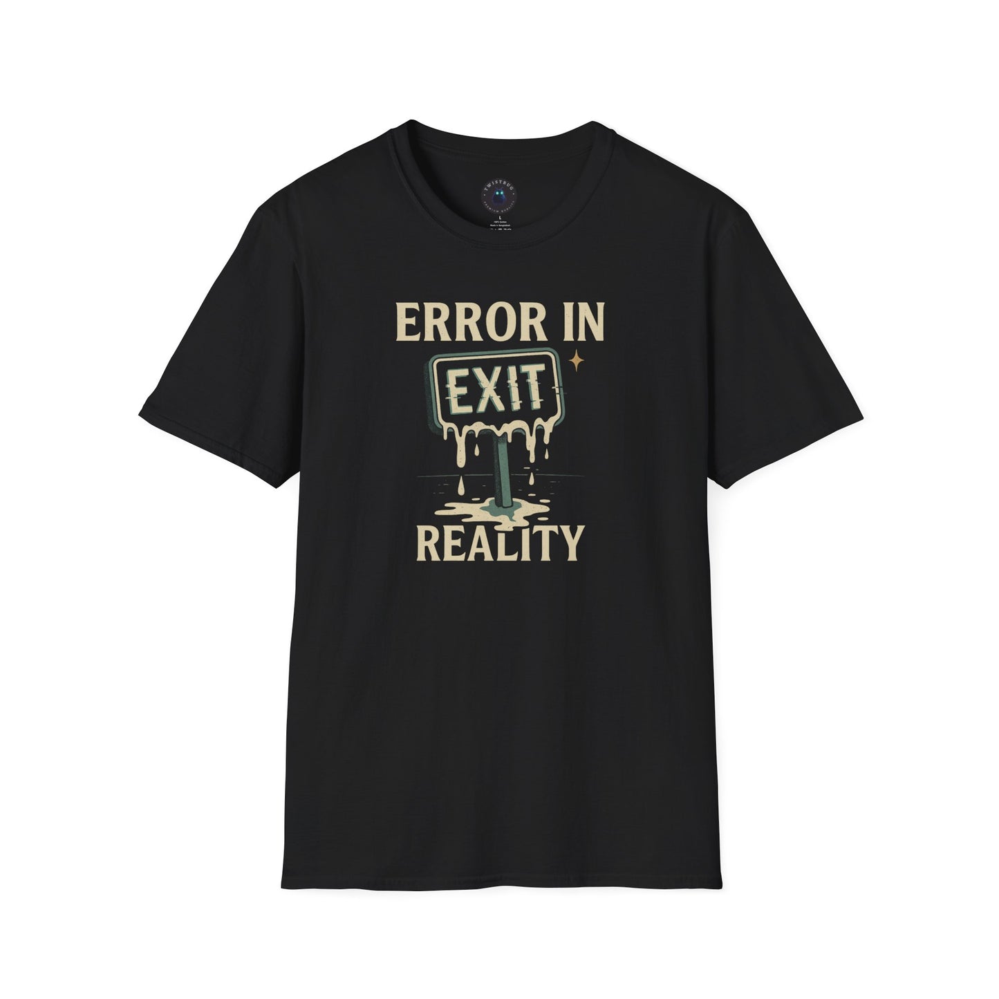 Error in Exit Reality Graphic T-Shirt | Surreal Glitchcore Aesthetic Tee