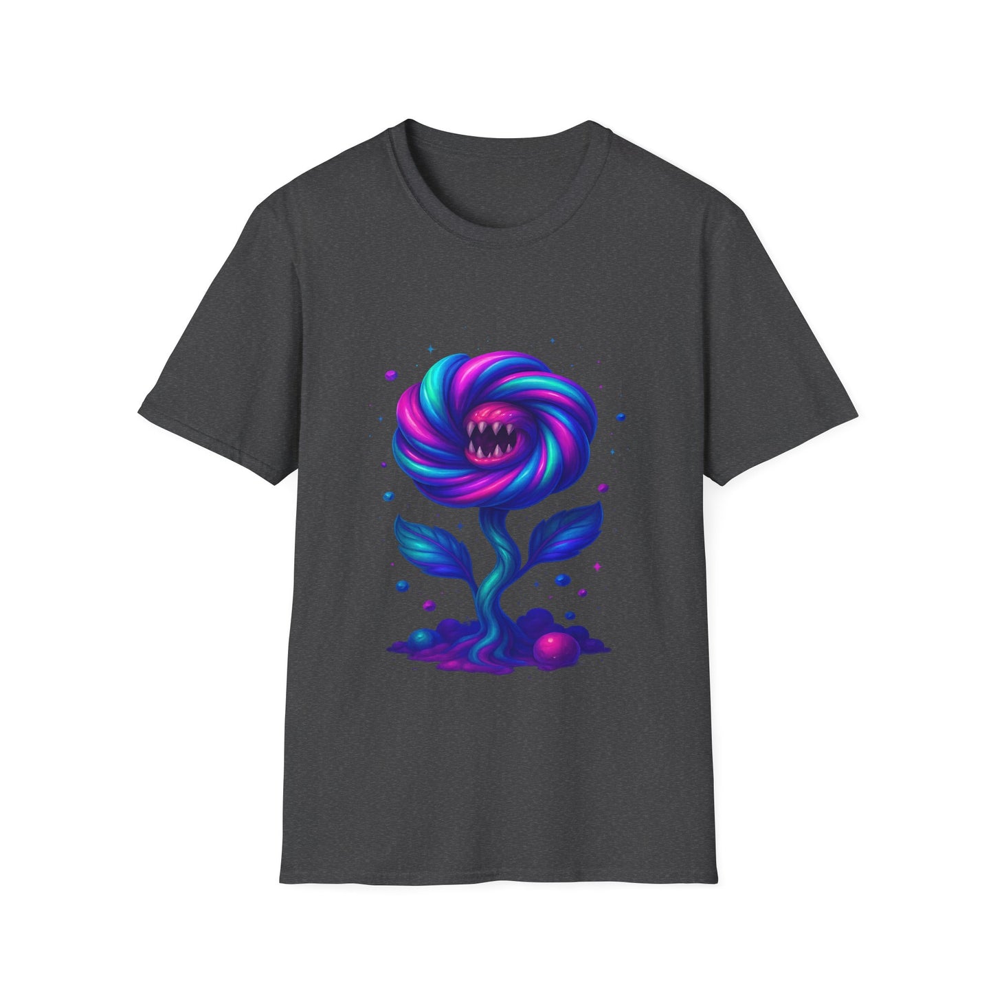 Colorful Floral Monster Unisex Softstyle T-Shirt - Vibrant Graphic Tee for Creative Souls