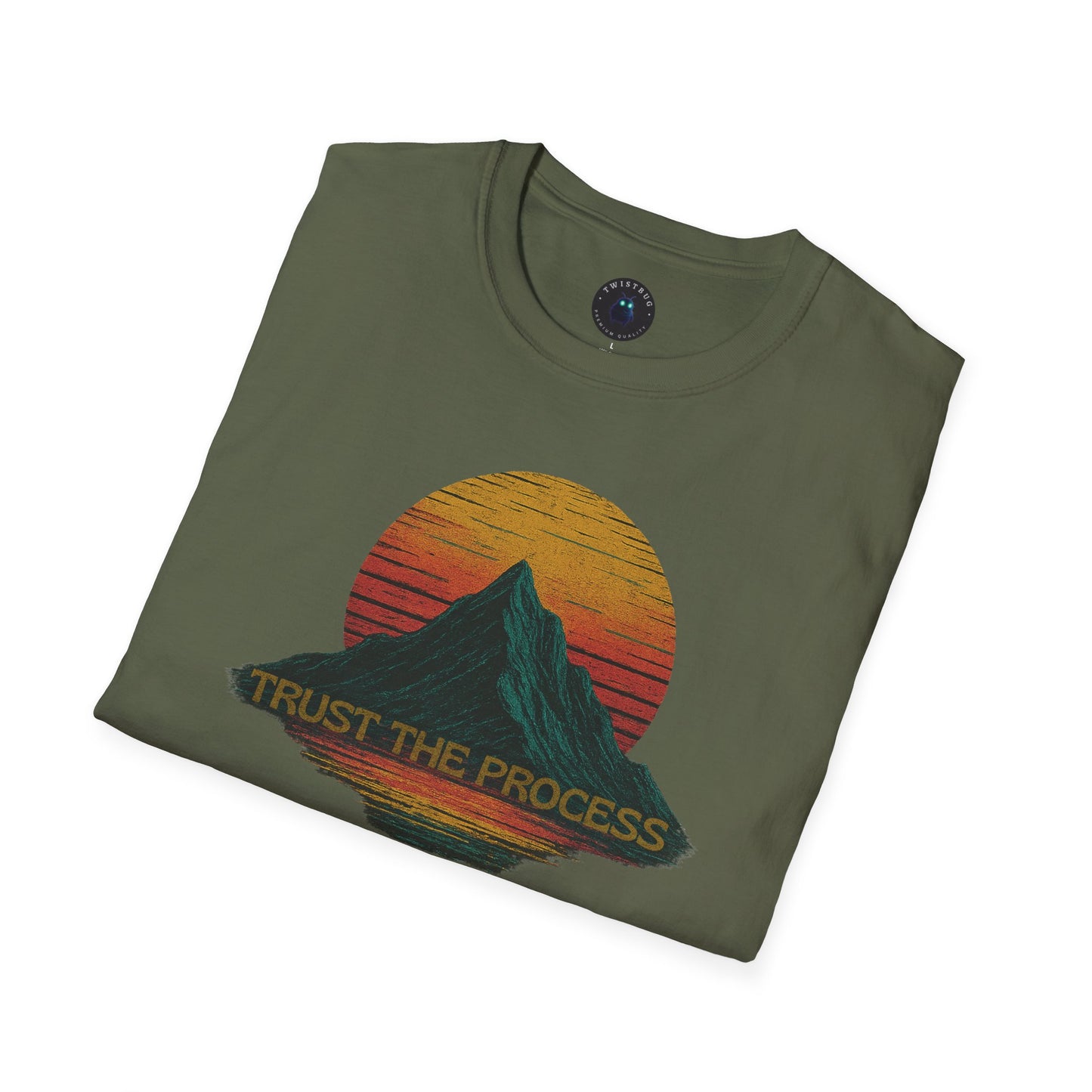 Trust the Process – Retro Mountain Sunset T-Shirt