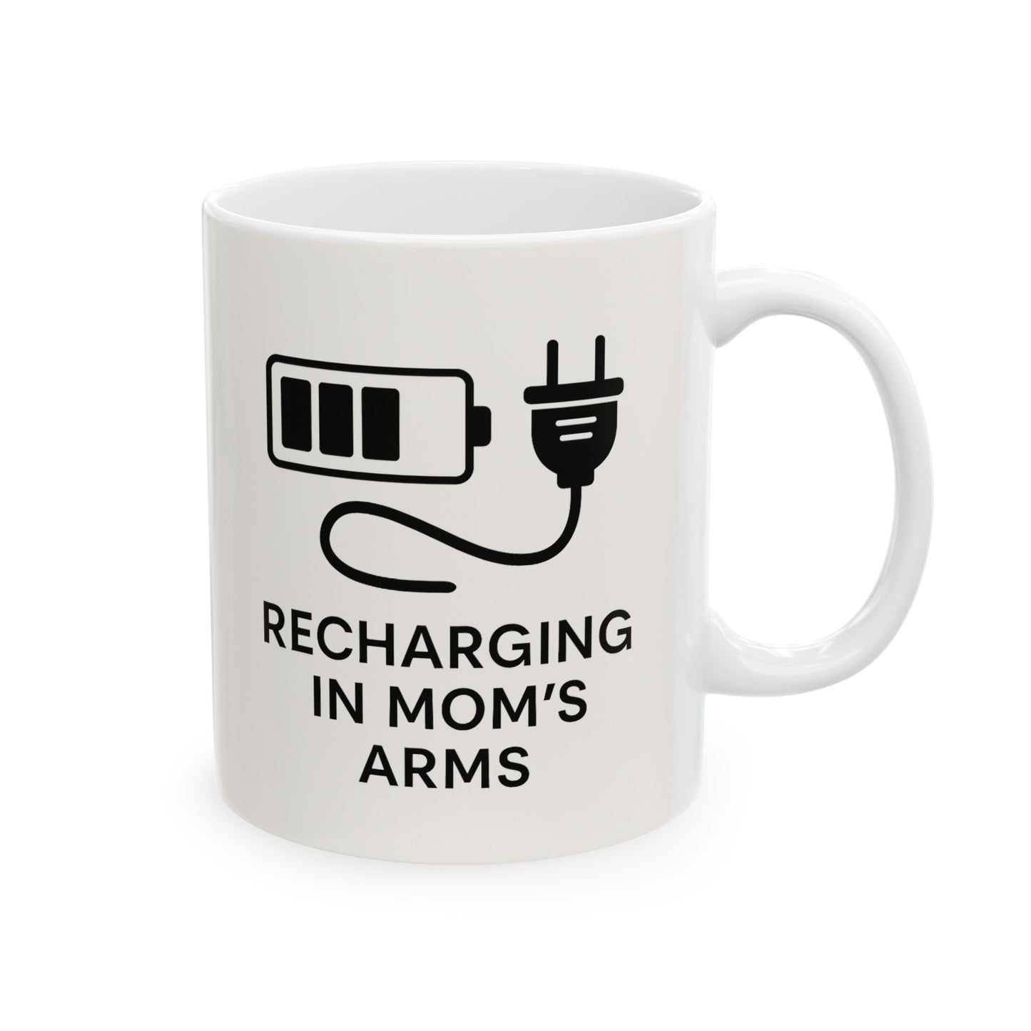 Recharge Your Mom's Energy Ceramic Mug - Perfect Gift for Moms