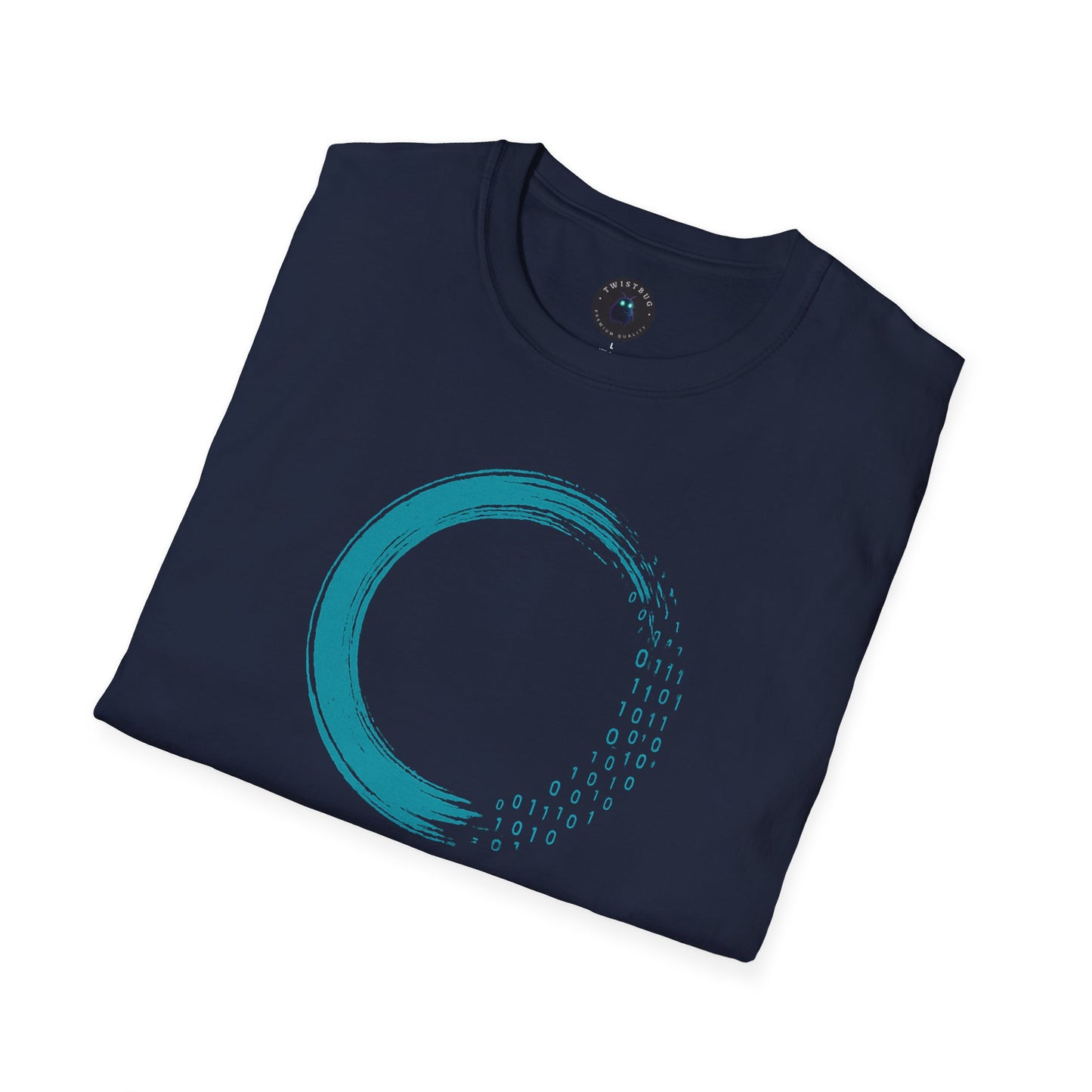 Code of Calm Tee – Zen Enso for Coders, Binary Mindfulness Shirt