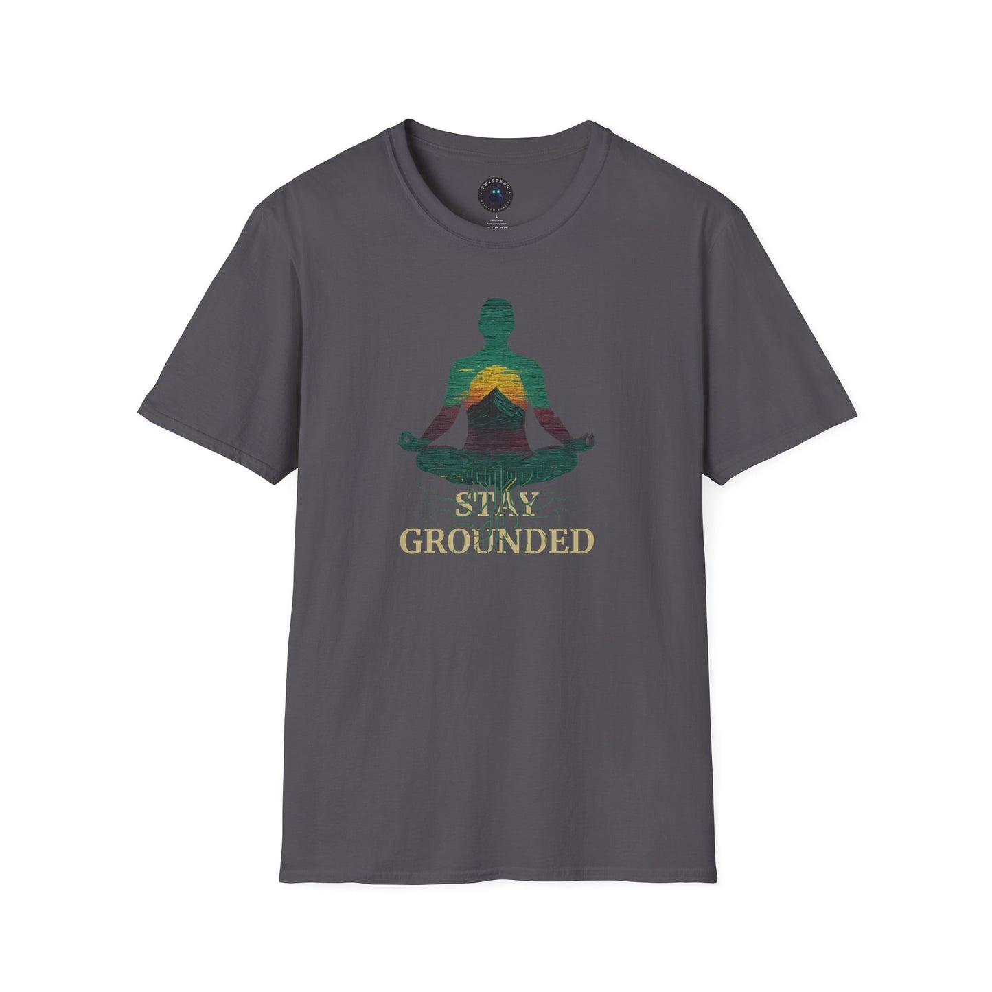 Stay Grounded T-Shirt – Meditative Roots Tech Graphic Tee