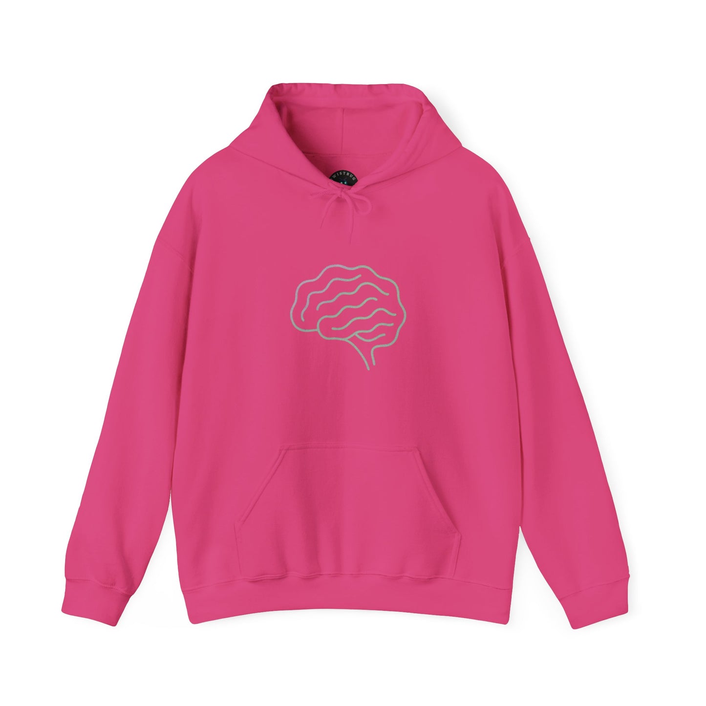 Neurodivergent Minimalist Hoodie – “Wired Differently” Soft-Line Brain Design