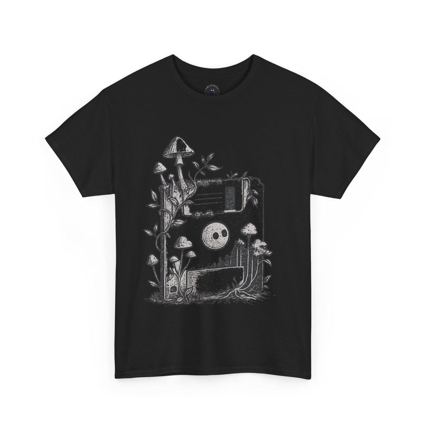 Floppy Forest T-Shirt – Analog Nature Mushroom Tee | Twistbug