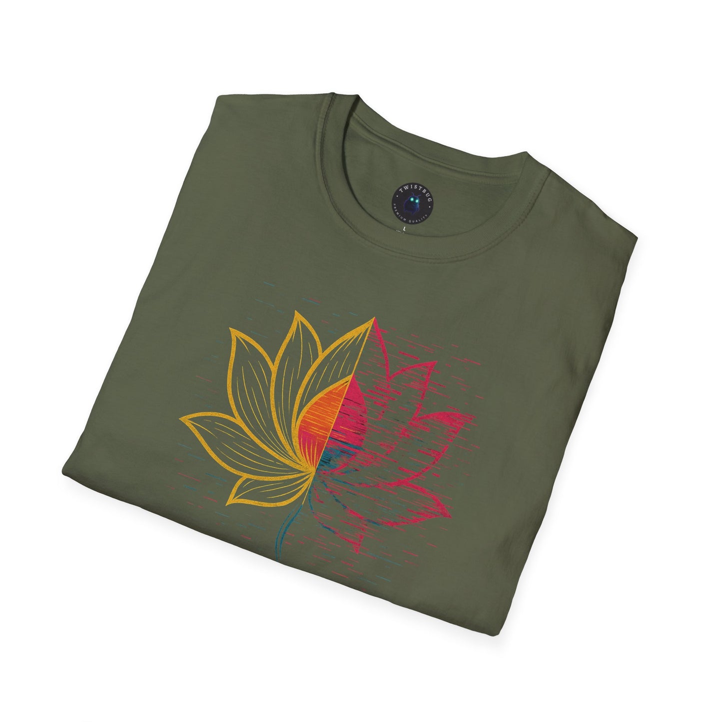 Beauty in Error T-Shirt – Glitch Lotus Mindfulness Tee