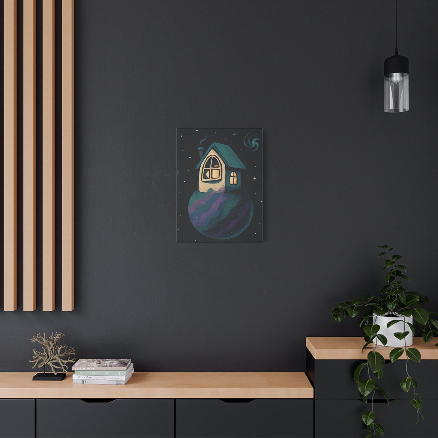 Whimsical Home Canvas Art - Starry Night Wall Decor