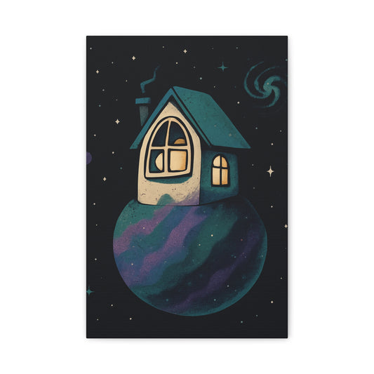 Whimsical Home Canvas Art - Starry Night Wall Decor