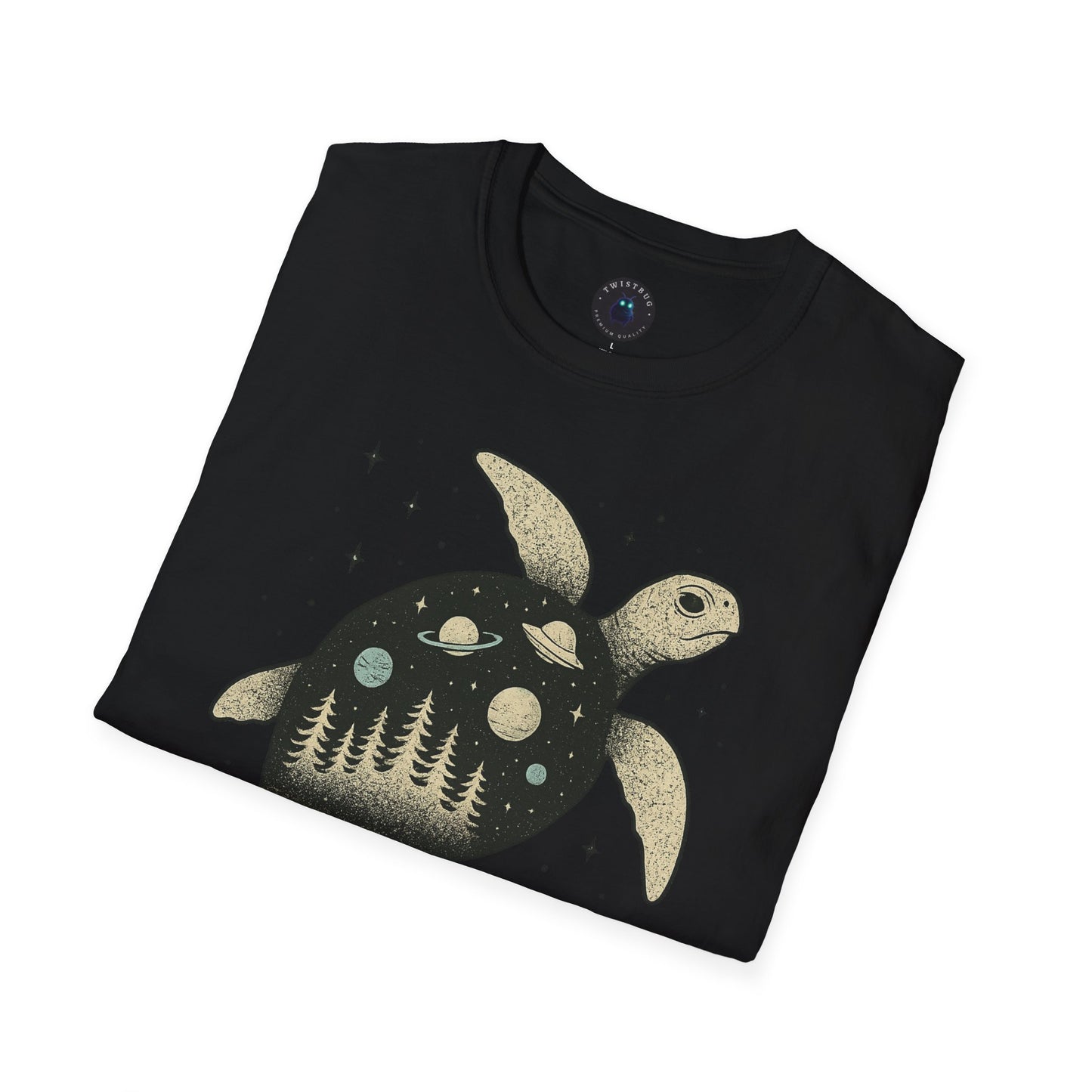Cosmic Turtle T-Shirt – Forest & Planets Inside Shell Tee