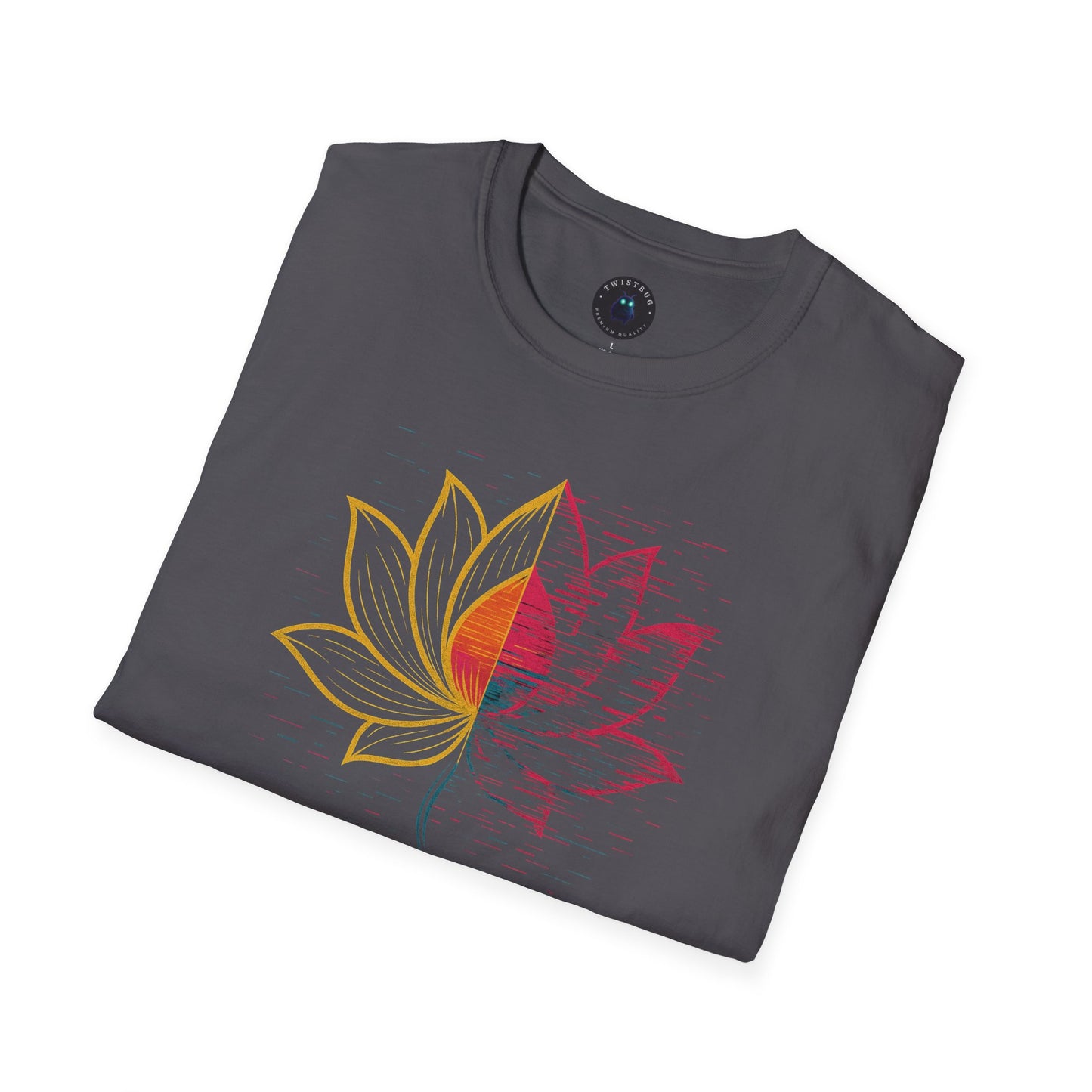 Beauty in Error T-Shirt – Glitch Lotus Mindfulness Tee