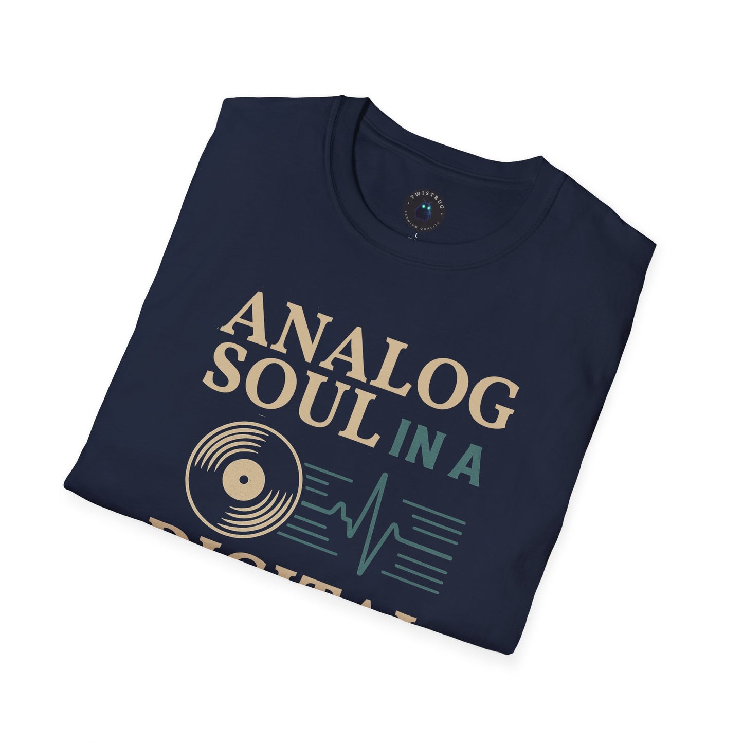 Analog Soul in a Digital World Tee | Retro Vinyl Graphic