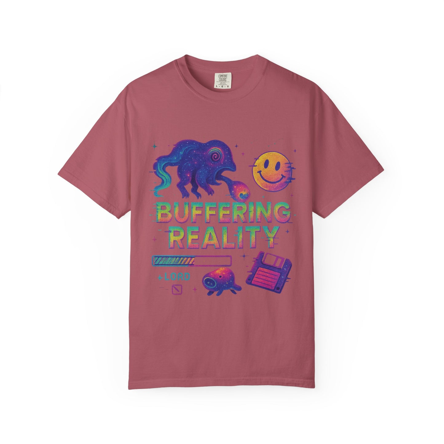 Buffering Reality T-Shirt – Trippy Cosmic Glitchcore Tee | Twistbug