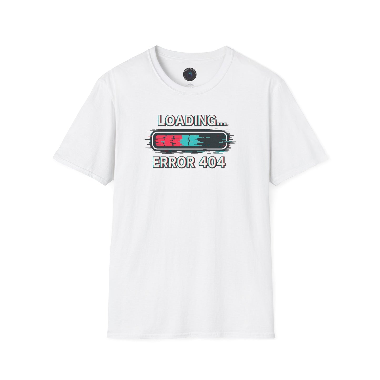 Loading… Error 404 T-Shirt – Glitch Progress Bar Meme Tee