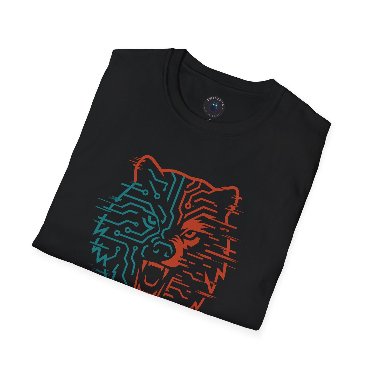 Cyber Wolf T-Shirt | Futuristic Tech Design