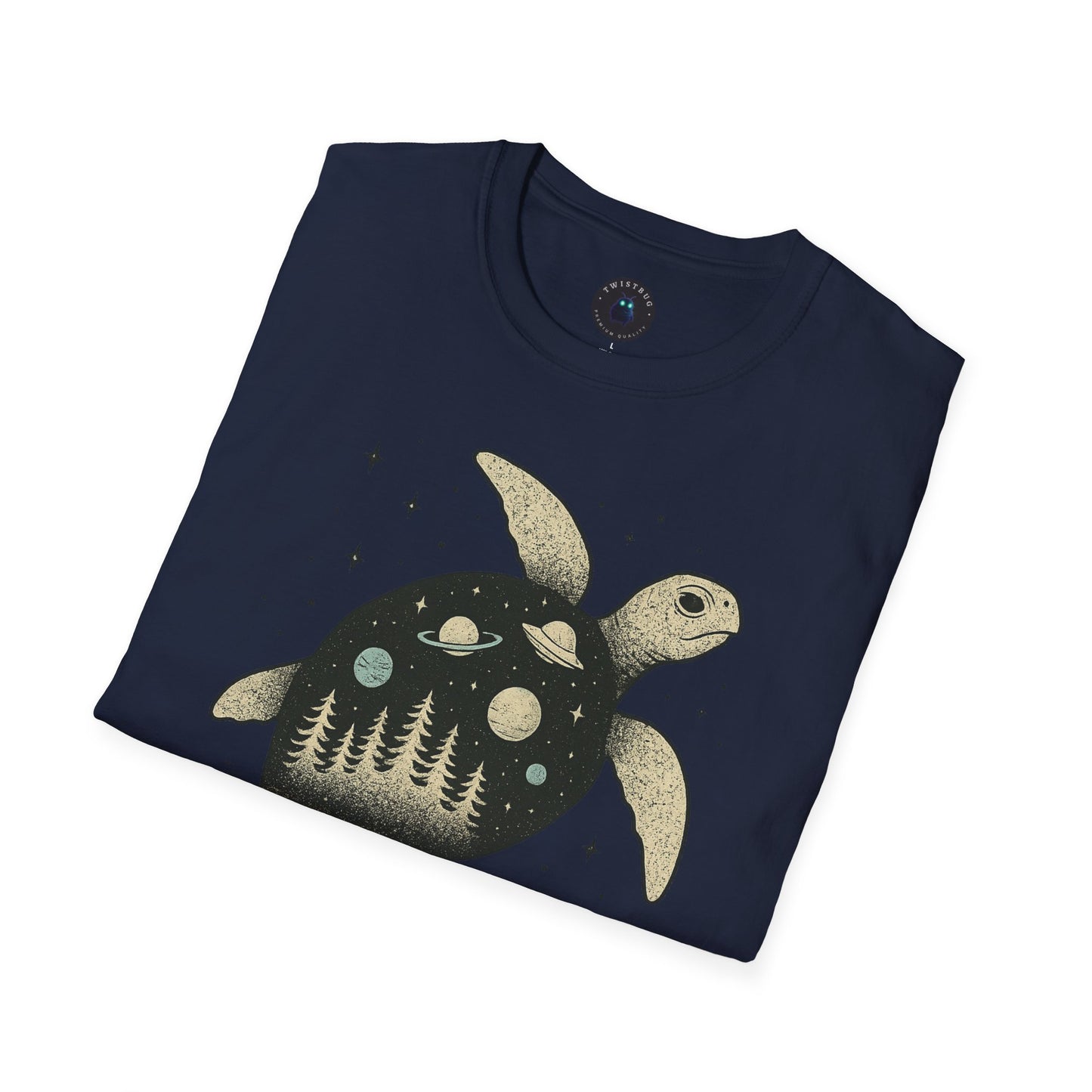 Cosmic Turtle T-Shirt – Forest & Planets Inside Shell Tee