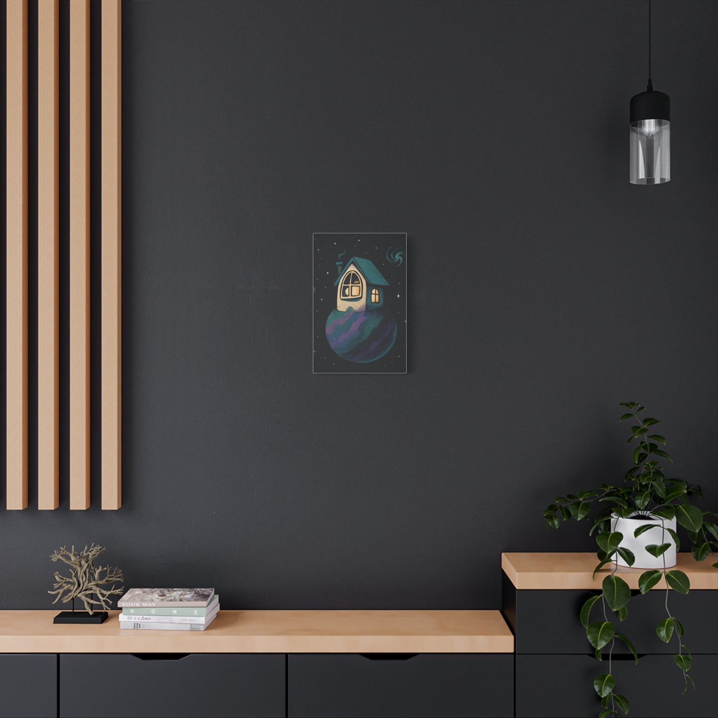 Whimsical Home Canvas Art - Starry Night Wall Decor