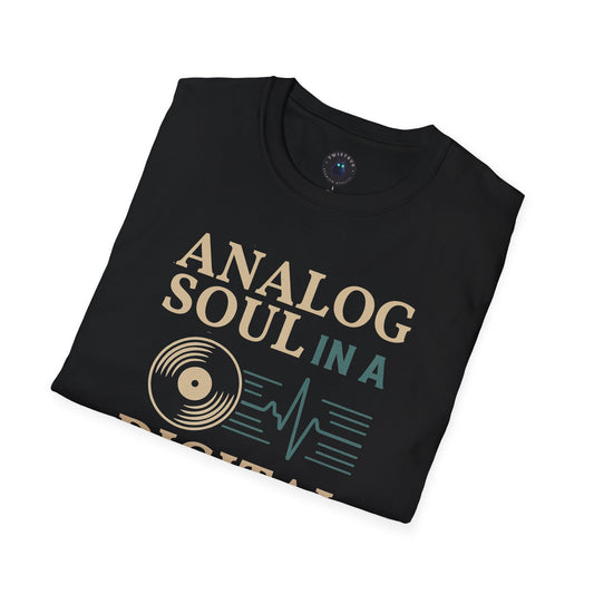 Analog Soul in a Digital World Tee | Retro Vinyl Graphic