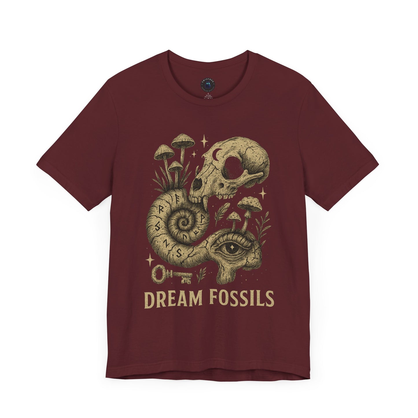 Dream Fossils Tee — Skeleton Psyche