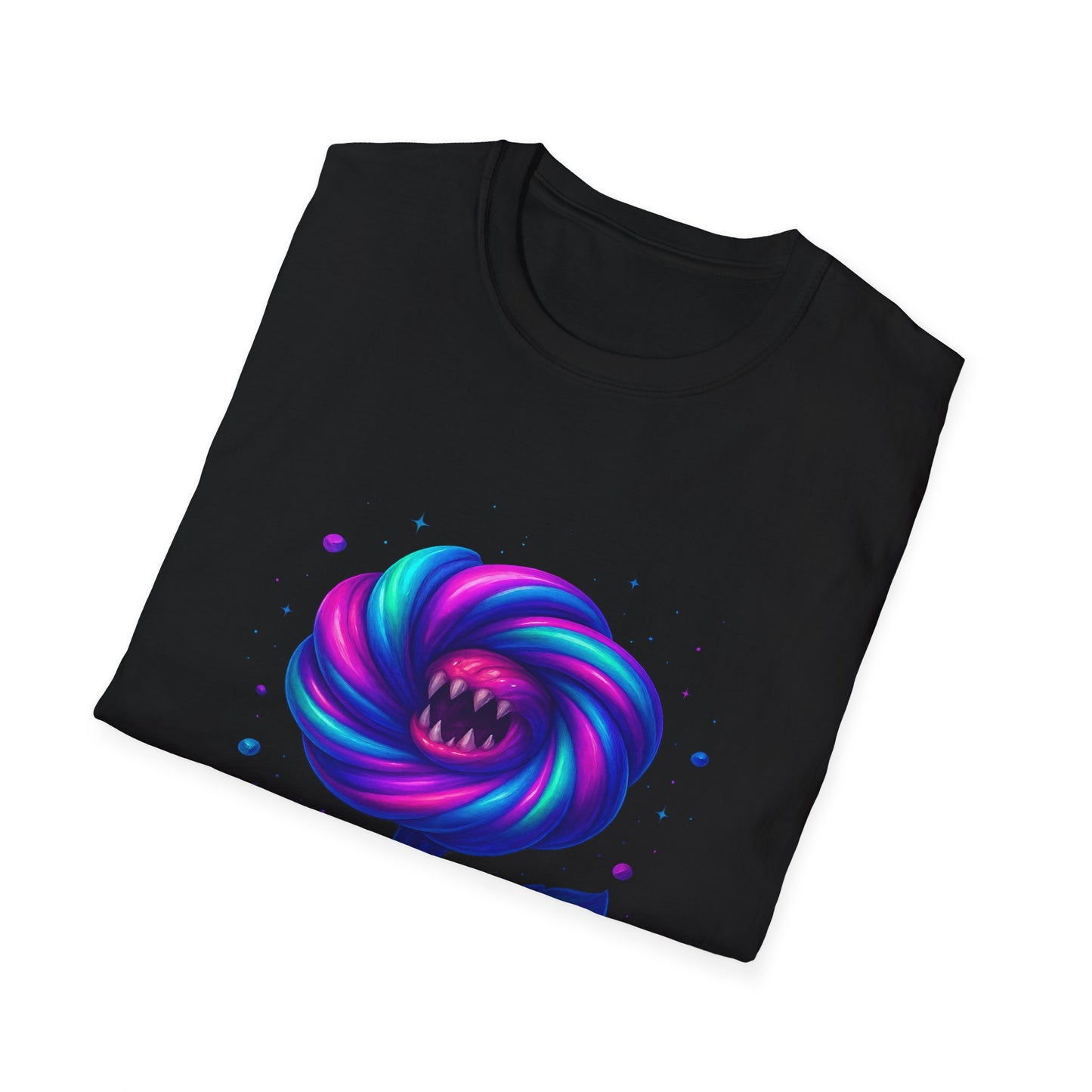 Colorful Floral Monster Unisex Softstyle T-Shirt - Vibrant Graphic Tee for Creative Souls
