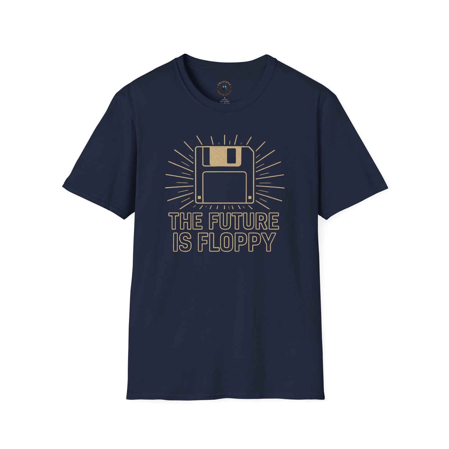 The Future Is Floppy T-Shirt – Retro Tech Floppy Disk Tee