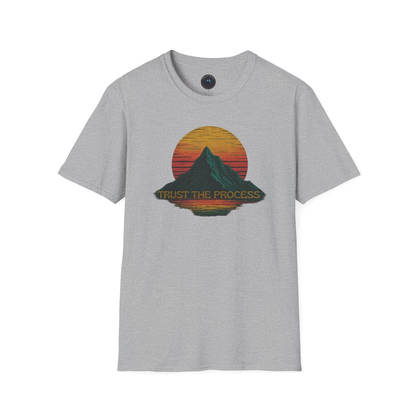Trust the Process – Retro Mountain Sunset T-Shirt