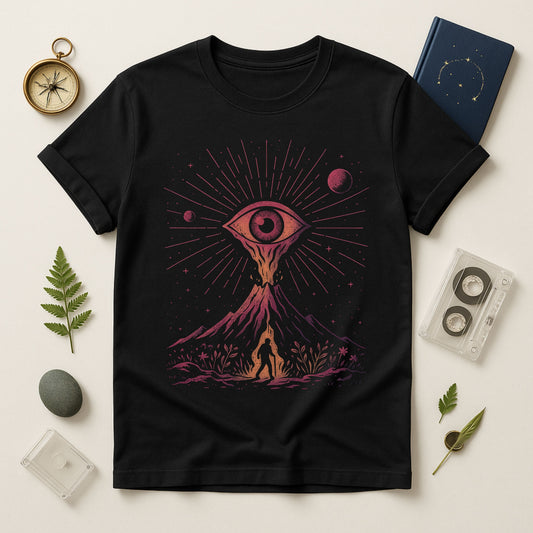 Eye of the Mountain — Cosmic Watcher Graphic T-Shirt | Twistbug