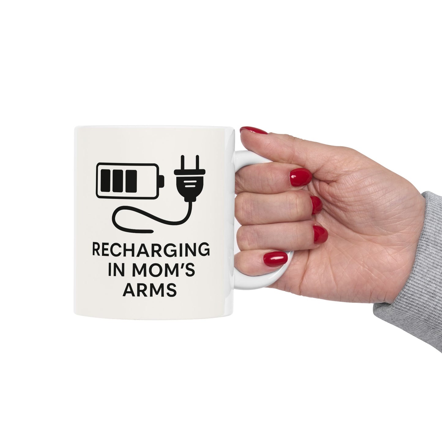 Recharge Your Mom's Energy Ceramic Mug - Perfect Gift for Moms