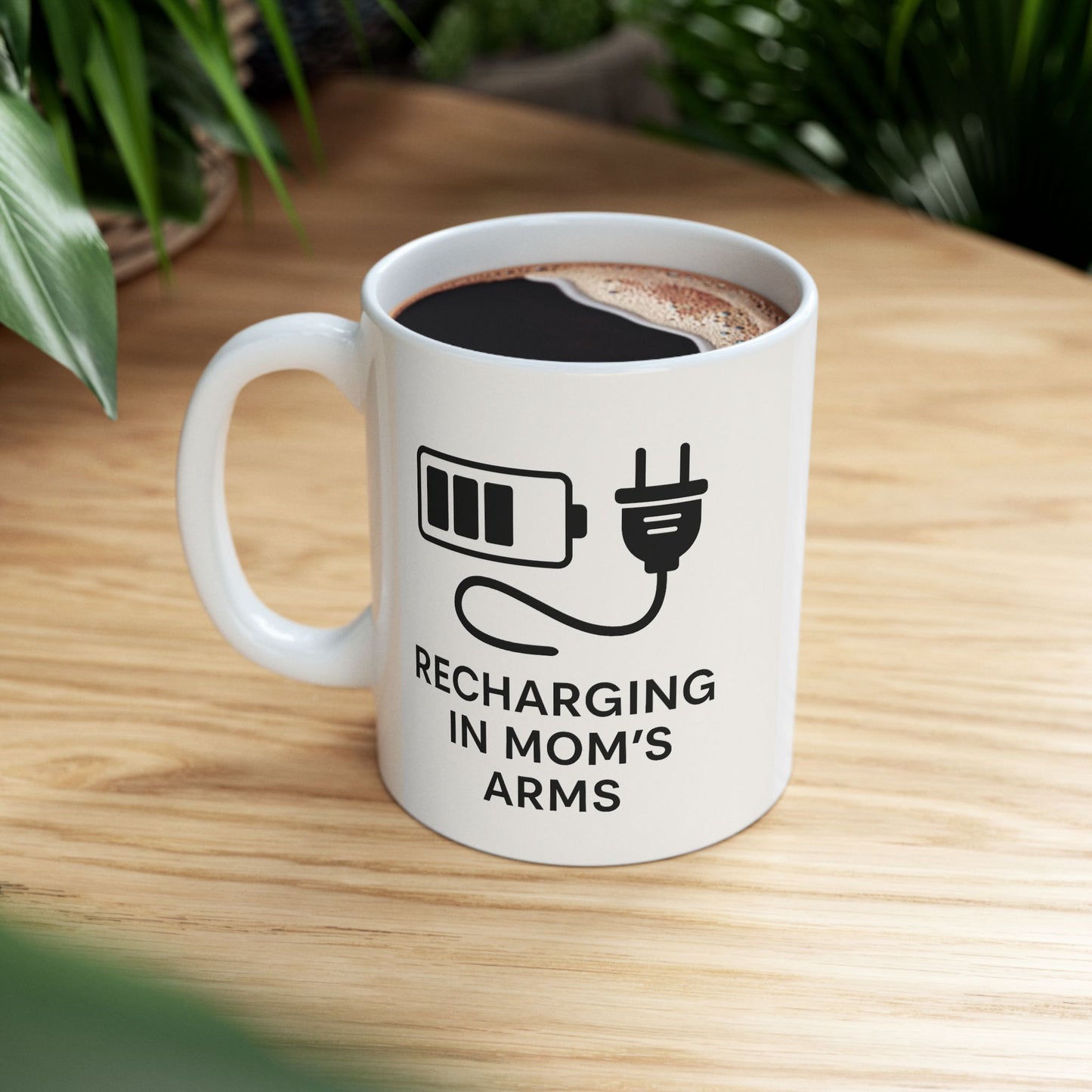 Recharge Your Mom's Energy Ceramic Mug - Perfect Gift for Moms