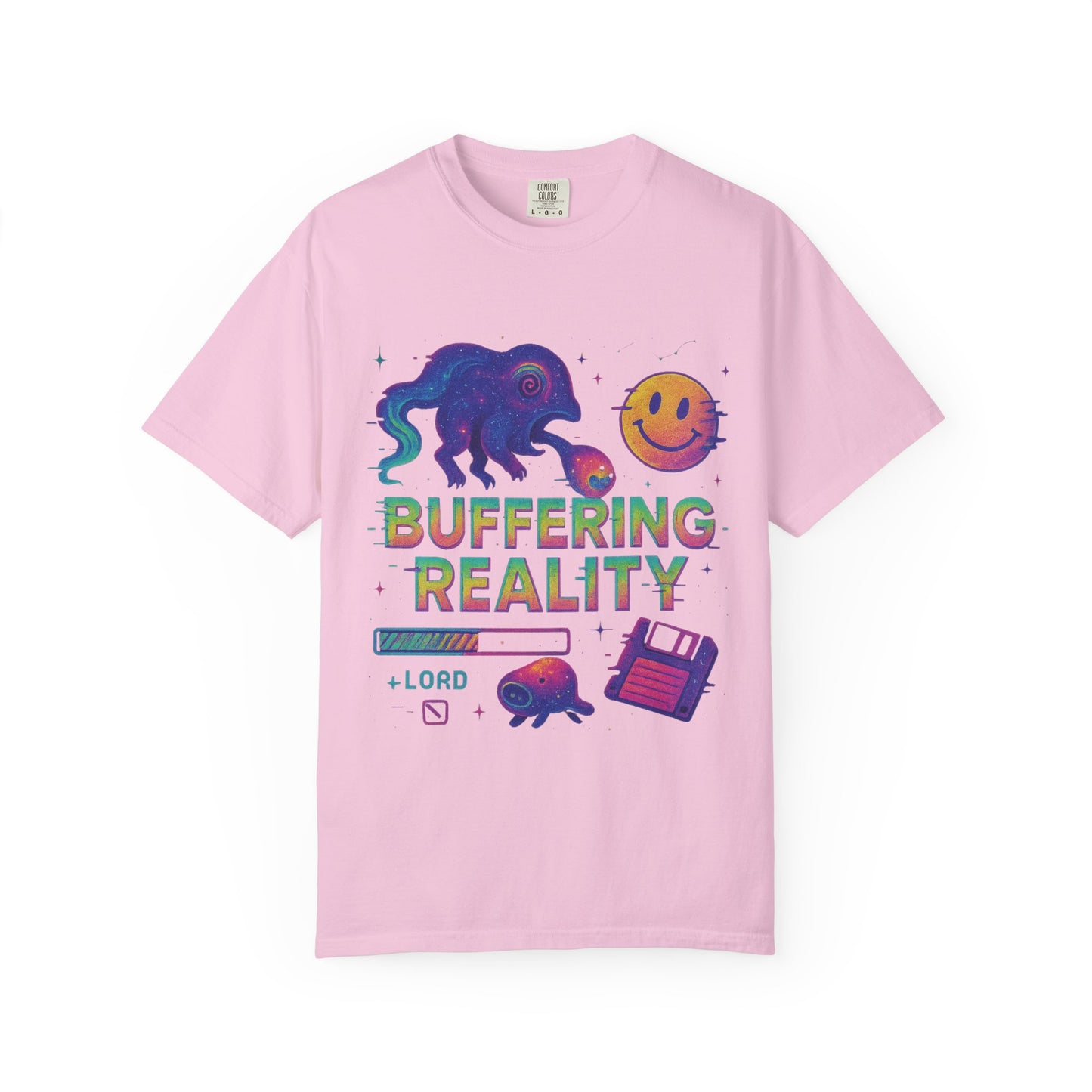 Buffering Reality T-Shirt – Trippy Cosmic Glitchcore Tee | Twistbug