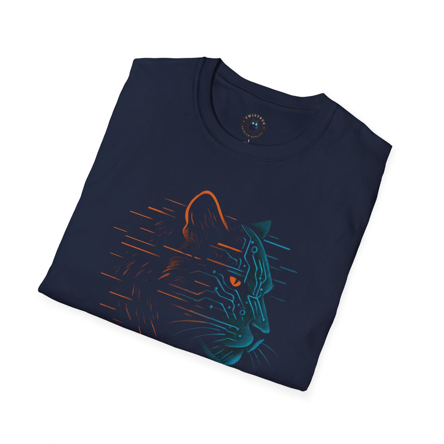 Cyber Lynx T-Shirt | Futuristic Cat Design